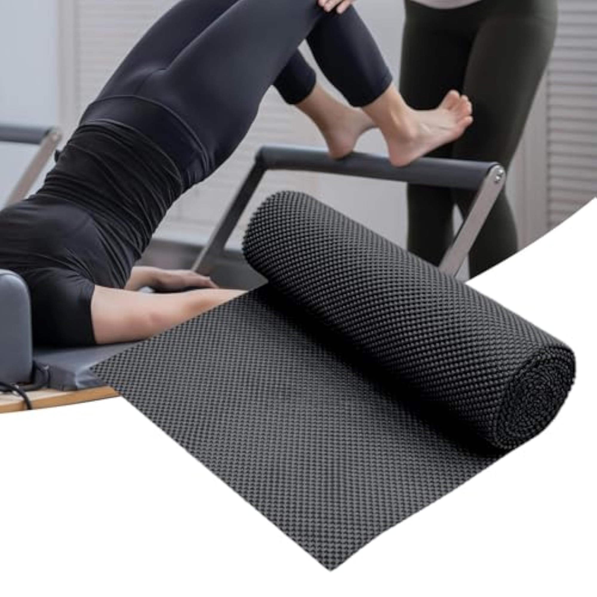 Pilates Non-Slip Mat, Cuttable Grip Liner for Training